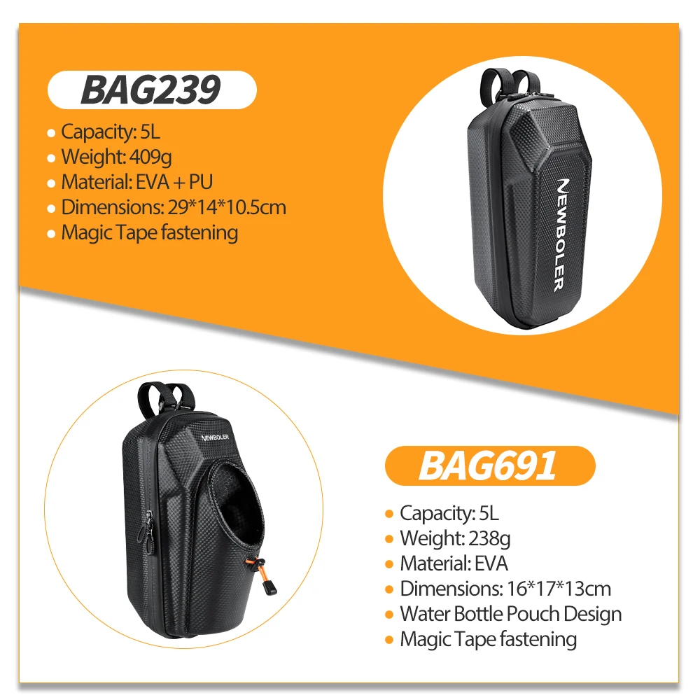 NEWBOLER 3L/5L Electric Scooter Bag Accessories Electric Vehicle Bag With Water bottle bag Waterproof Scooter Front Bag Bike Bag