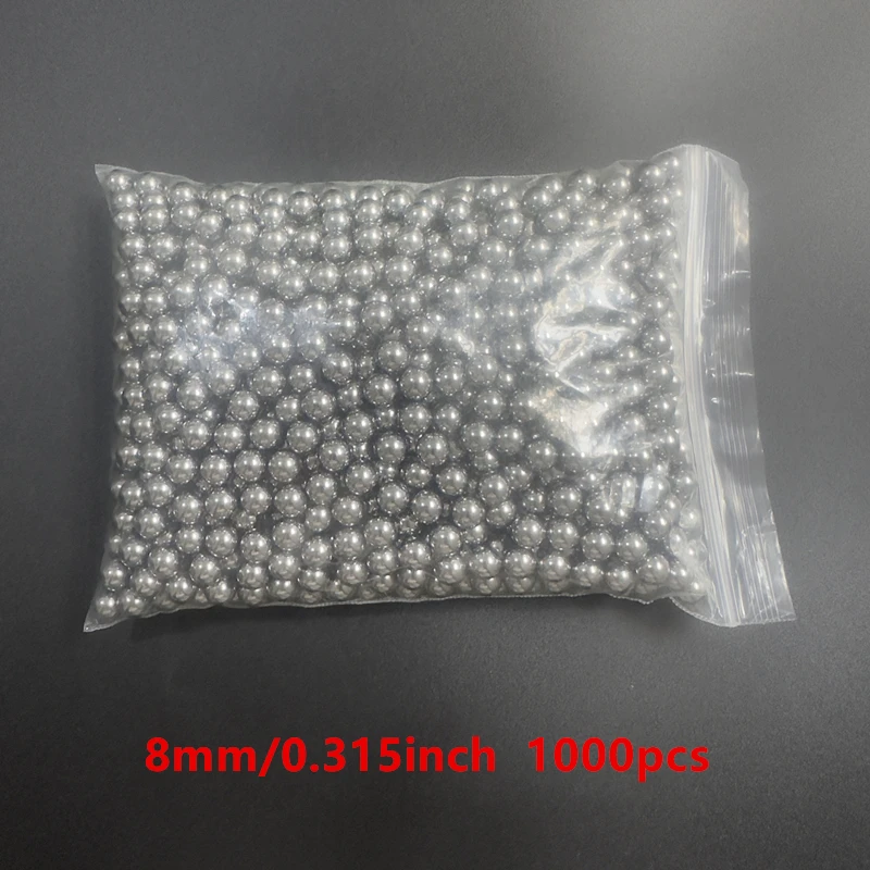 Steel ball 8mm 500/1000 pcsHigh-carbon Steel Balls Solid Smooth Bearing Steel Ball Spherical Bead Balls
