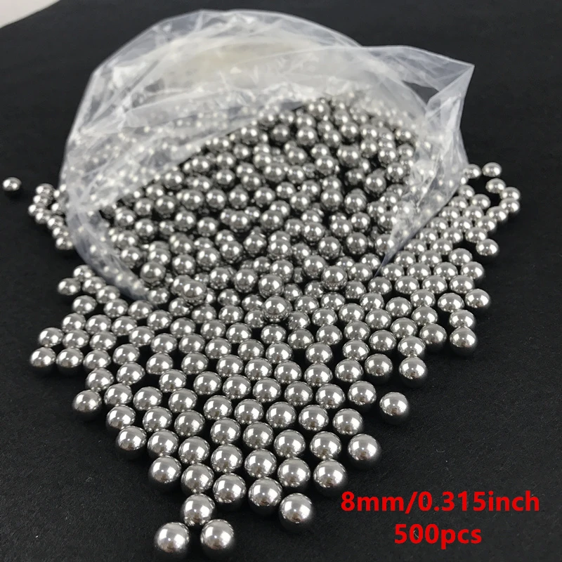 Steel ball 8mm 500/1000 pcsHigh-carbon Steel Balls Solid Smooth Bearing Steel Ball Spherical Bead Balls