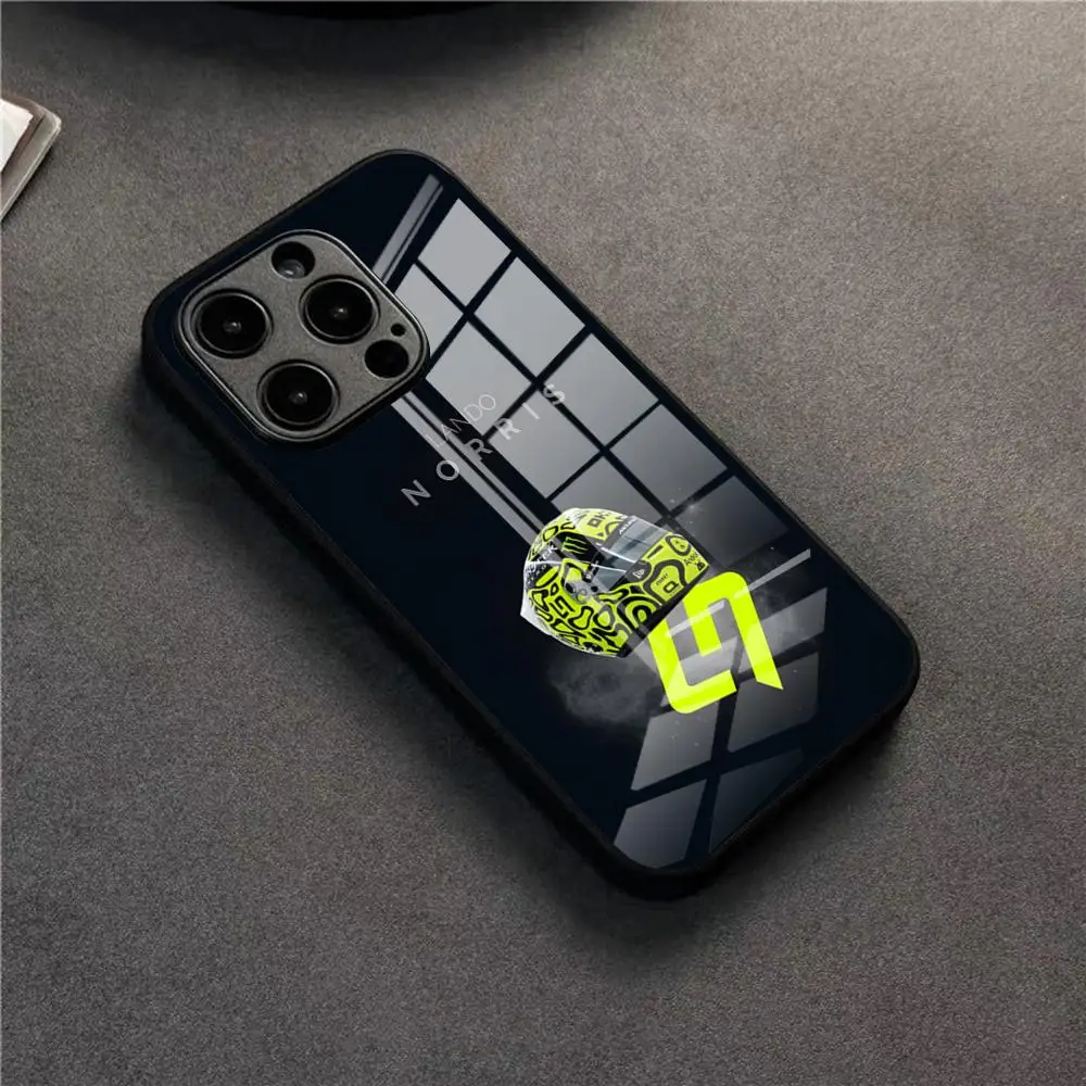 F1 Formula 1 Lando Norris Phone Case For 17 Pro Max IPhone 16 Pro 14 12 11 13 Mini X XR XS 15 Plus SE Glass Cover