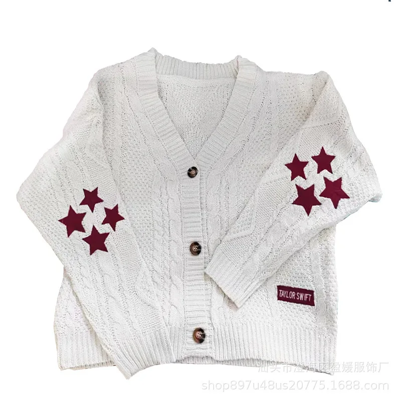 Women's Autumn Tops Coat Cardigan Sweater Long Sleeve Vintage Simple Comfortable Casual Design Advanced New Niche Versatile Thin