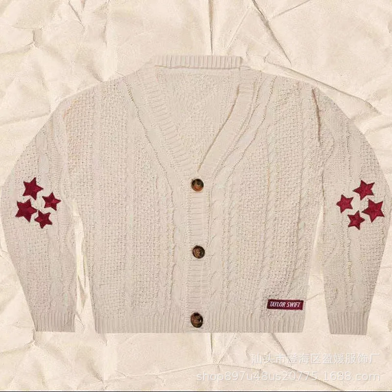 Women's Autumn Tops Coat Cardigan Sweater Long Sleeve Vintage Simple Comfortable Casual Design Advanced New Niche Versatile Thin