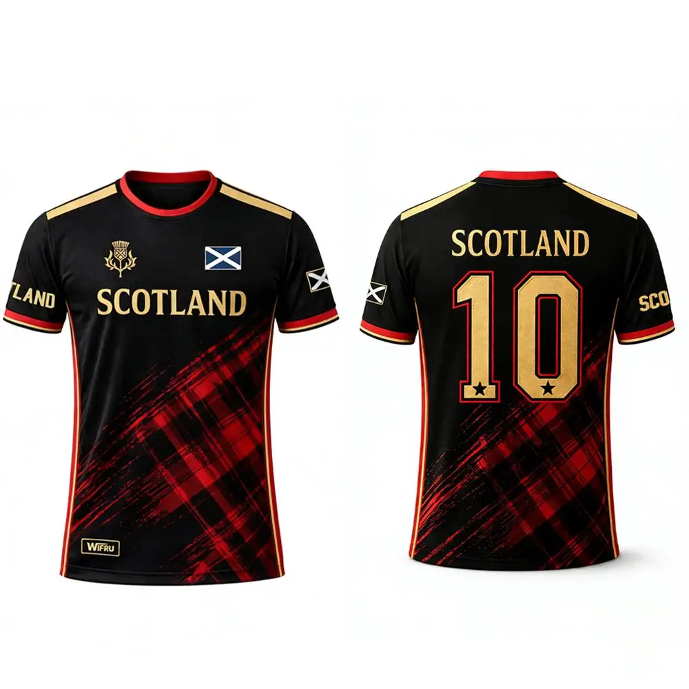 2026 Scotland Flag Print T-Shirt Summer Breathable Quick-Drying Sports Soccer Jersey Men's Everyday Training Apparel Fan Gift