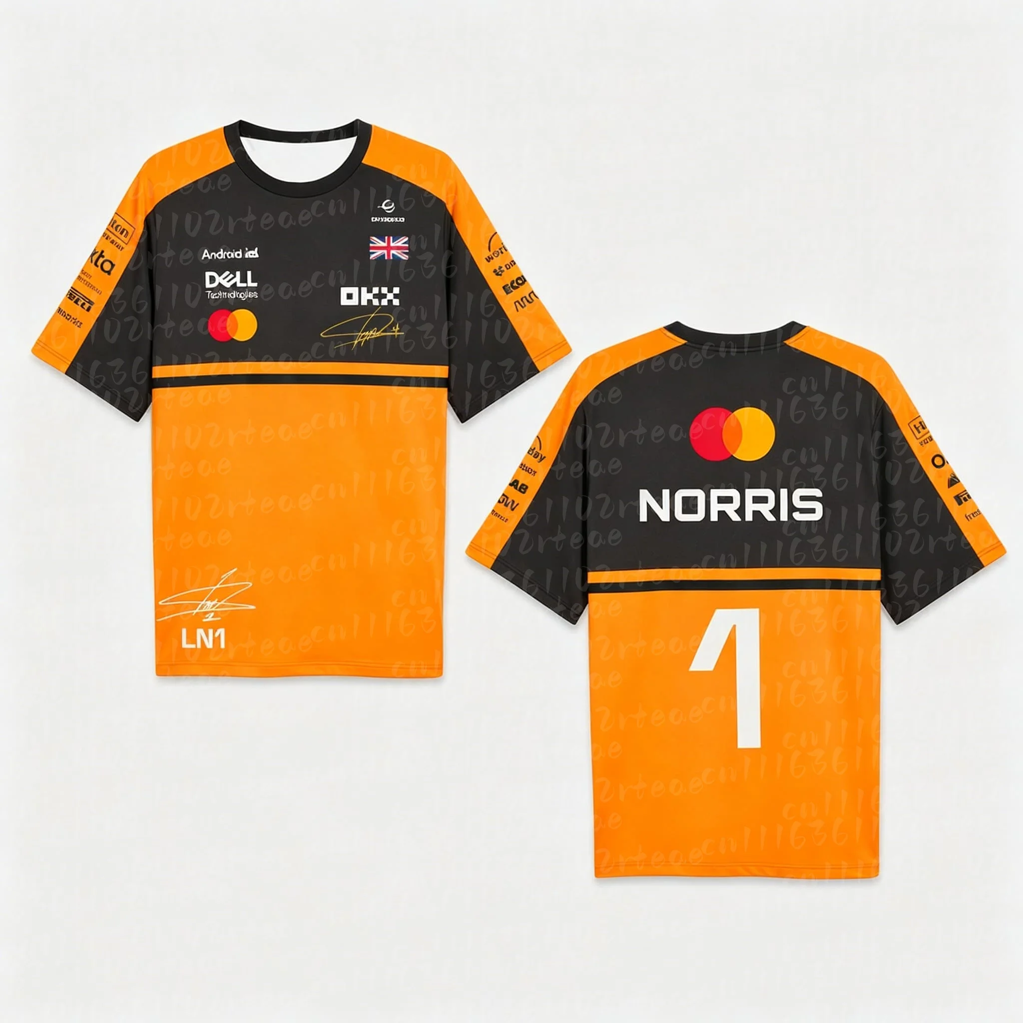 Norris 1 Racing Motorsport Jersey Tops T Shirt FamilyMatching Quick Dry Short Sleeves Tshirt