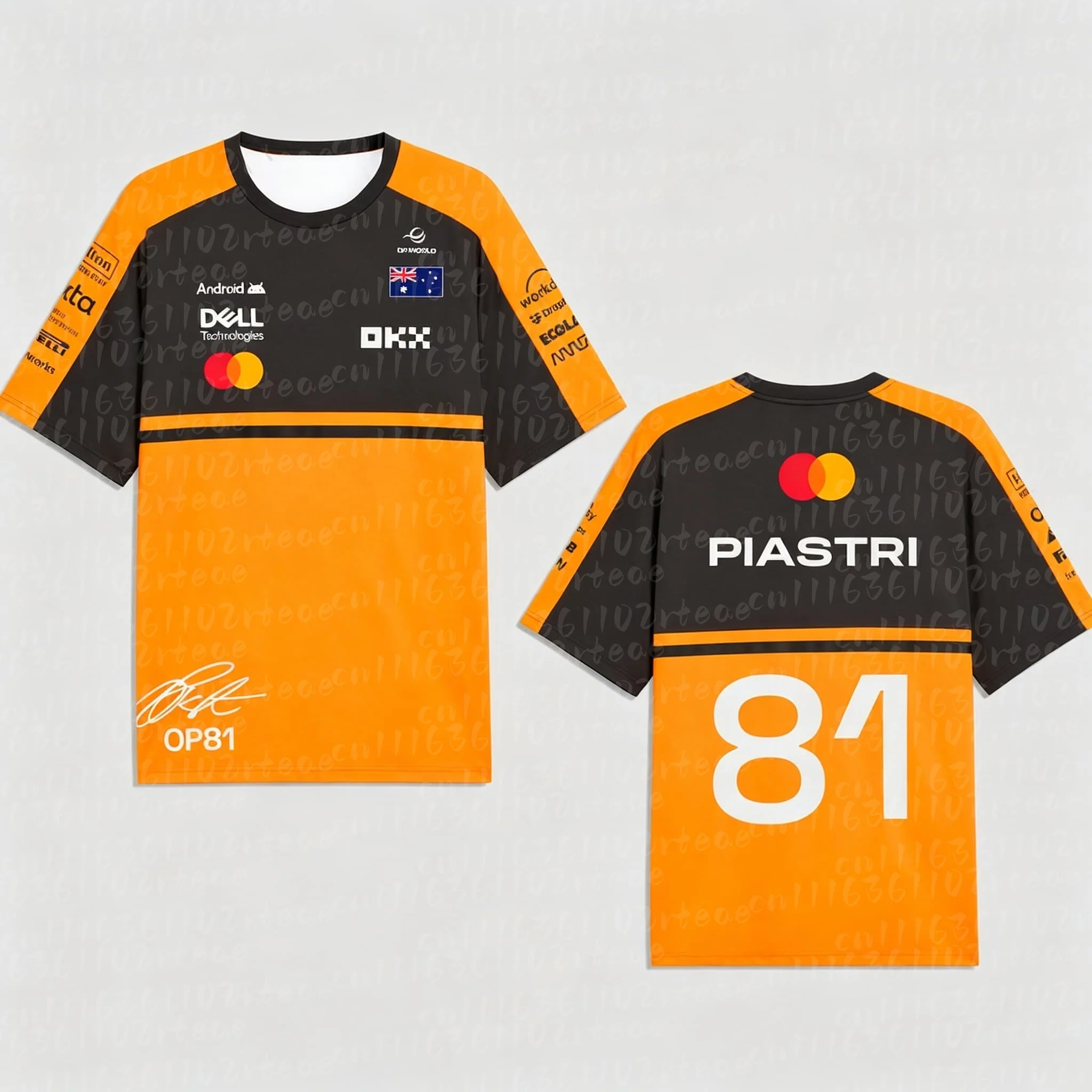 Norris 1 Racing Motorsport Jersey Tops T Shirt FamilyMatching Quick Dry Short Sleeves Tshirt