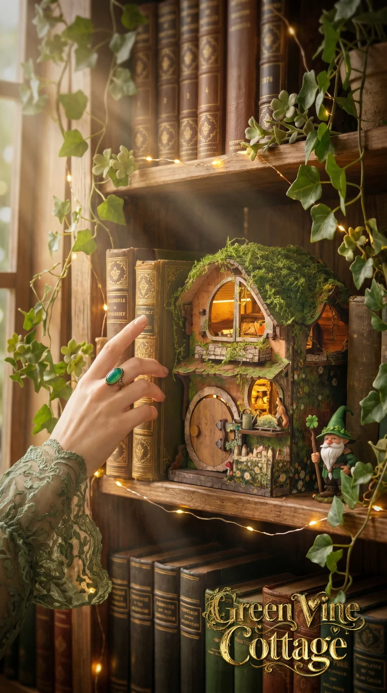 DIY Miniature House Kit Wooden Dollhouse with LED Light Handmade 3D Puzzle Model Building for Friends Birthday Gifts Home Decor