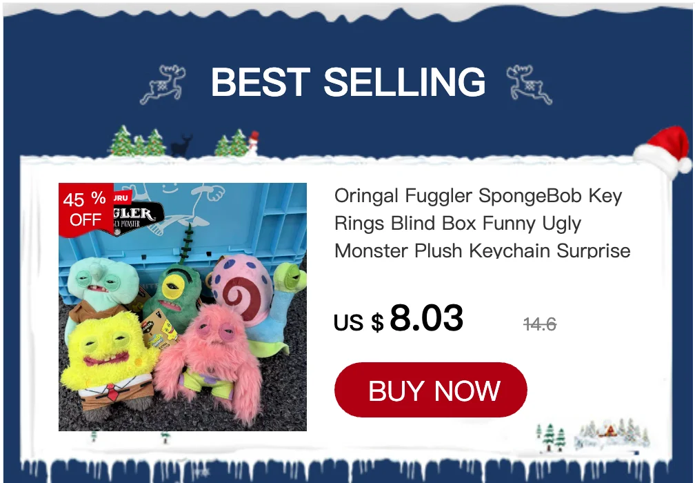 Oringal Fuggler Alley Cat Keyring 5 Inch Collectible Ugly Monster Plush Keychain Blind Box Toy
