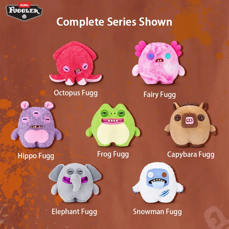 Fuggler Chonky Series 38CM Plush Toys Funny Ugly Teeth Monster Dolls Cute Animal Sofa Ornament Throw Pillow Kids Adult Gift