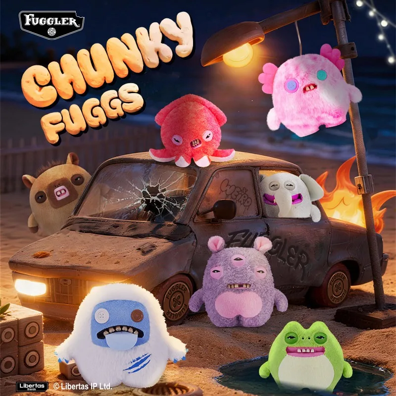 Fuggler Chonky Series 38CM Plush Toys Funny Ugly Teeth Monster Dolls Cute Animal Sofa Ornament Throw Pillow Kids Adult Gift