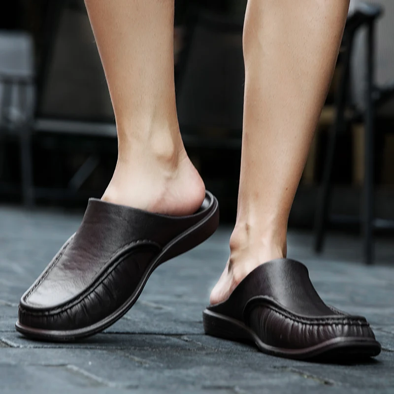 Men EVA Slippers Slip on Flats Shoes Fashion Beach Sandals Home Shoes Size 40-47