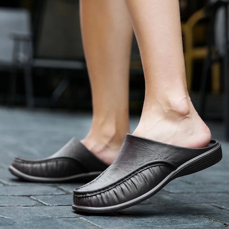 Men EVA Slippers Slip on Flats Shoes Fashion Beach Sandals Home Shoes Size 40-47