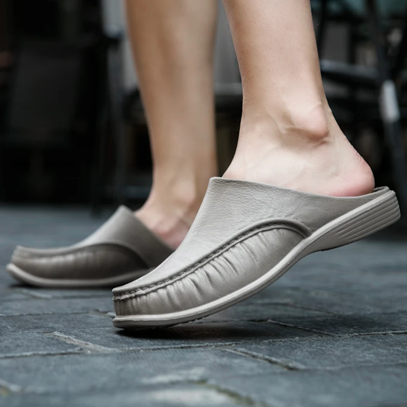 Men EVA Slippers Slip on Flats Shoes Fashion Beach Sandals Home Shoes Size 40-47