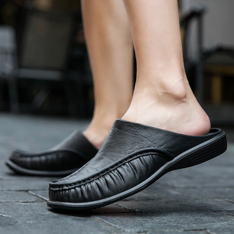 Men EVA Slippers Slip on Flats Shoes Fashion Beach Sandals Home Shoes Size 40-47