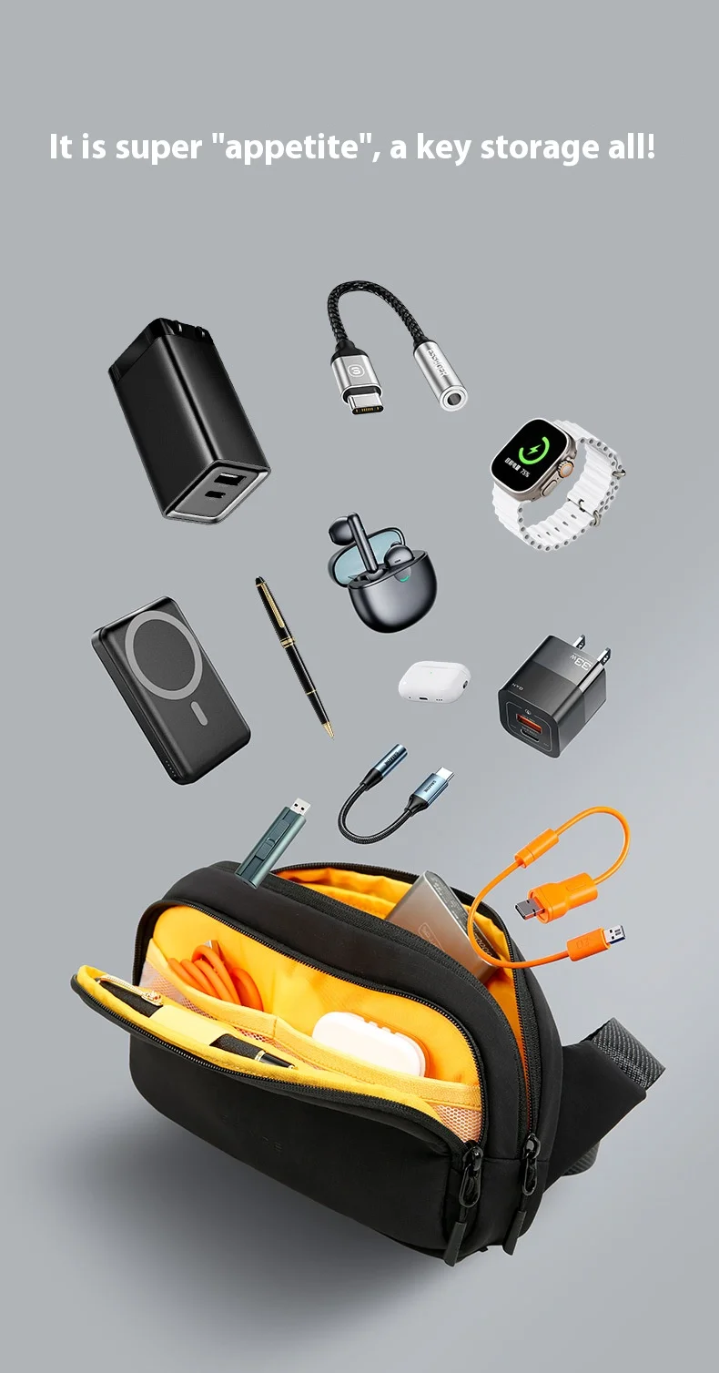 Bange Men Travel Organizers Portable Male Travel Bags Oxford Cluth Cable Storage Bags