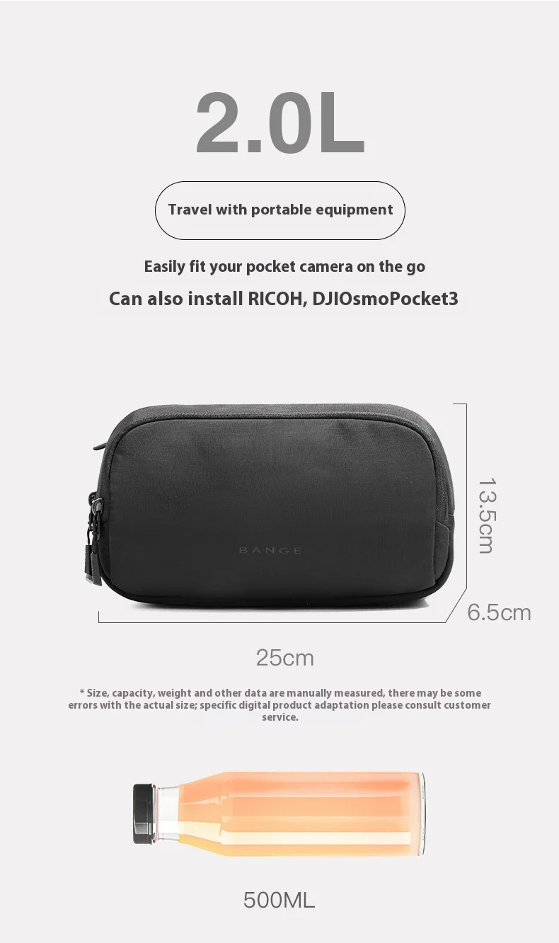 Bange Men Travel Organizers Portable Male Travel Bags Oxford Cluth Cable Storage Bags