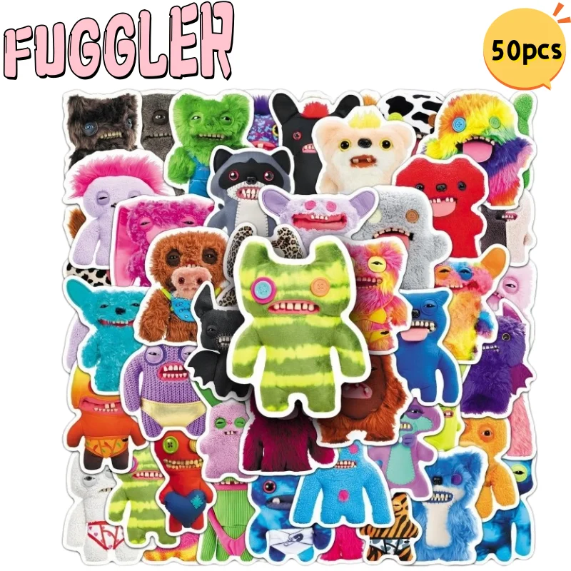 New FUGGLER 50pcs stickers personality cartoon funny cute printing student hand book desktop diy graffiti waterproof stickers