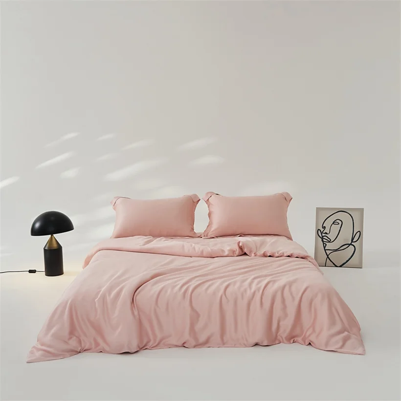Luxury Mulberry Silk Duvet Cover 1 Piece, Ultra Soft Silk Quilt Cover, Double Queen King Size Bedding Blanket Cover with Zipper