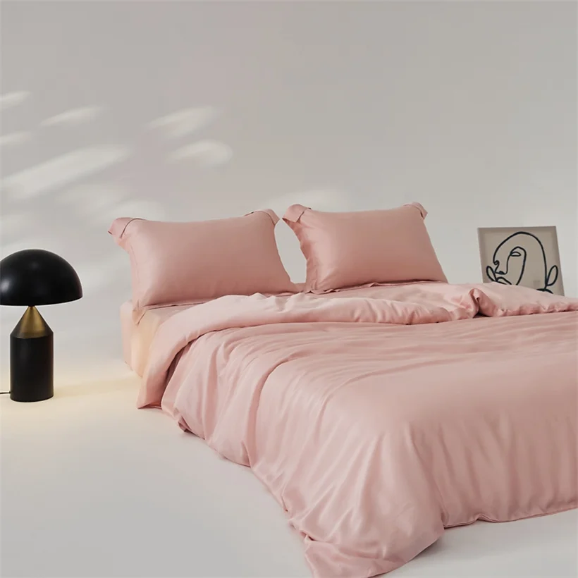 Luxury Mulberry Silk Duvet Cover 1 Piece, Ultra Soft Silk Quilt Cover, Double Queen King Size Bedding Blanket Cover with Zipper