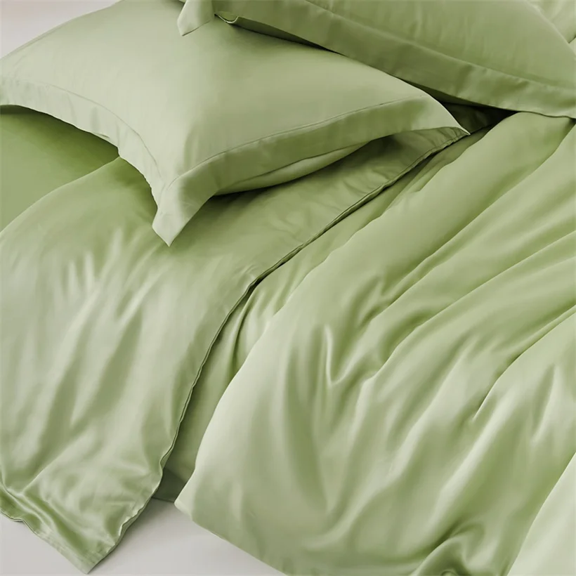 Luxury Mulberry Silk Duvet Cover 1 Piece, Ultra Soft Silk Quilt Cover, Double Queen King Size Bedding Blanket Cover with Zipper