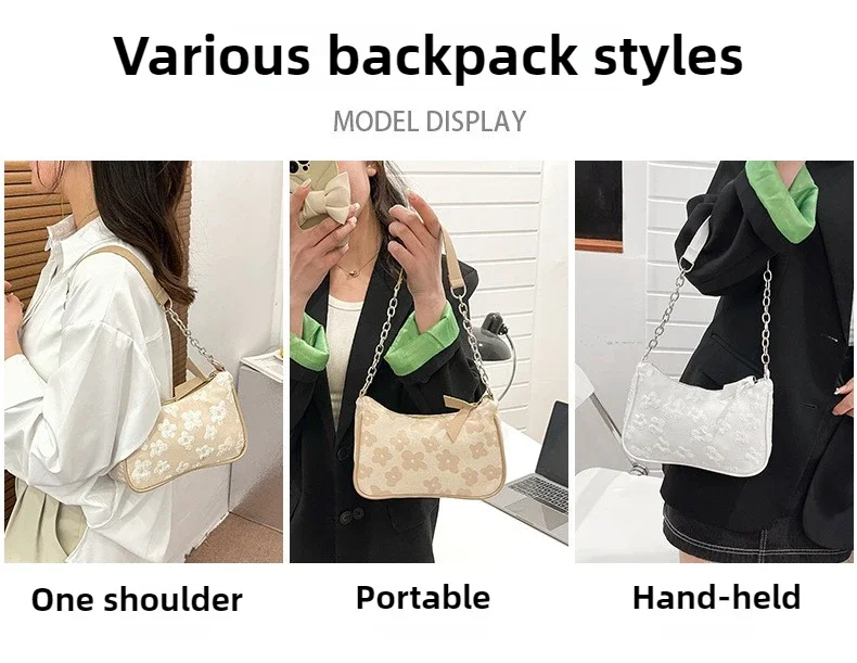 2025 New Fashion Felt Shoulder Bags for Women Small Casual Underarm Bag Female Hand Crossbody Bags for Women Purses and Handbags