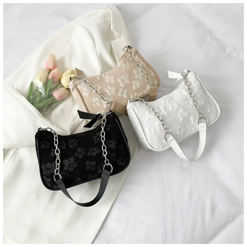 2025 New Fashion Felt Shoulder Bags for Women Small Casual Underarm Bag Female Hand Crossbody Bags for Women Purses and Handbags