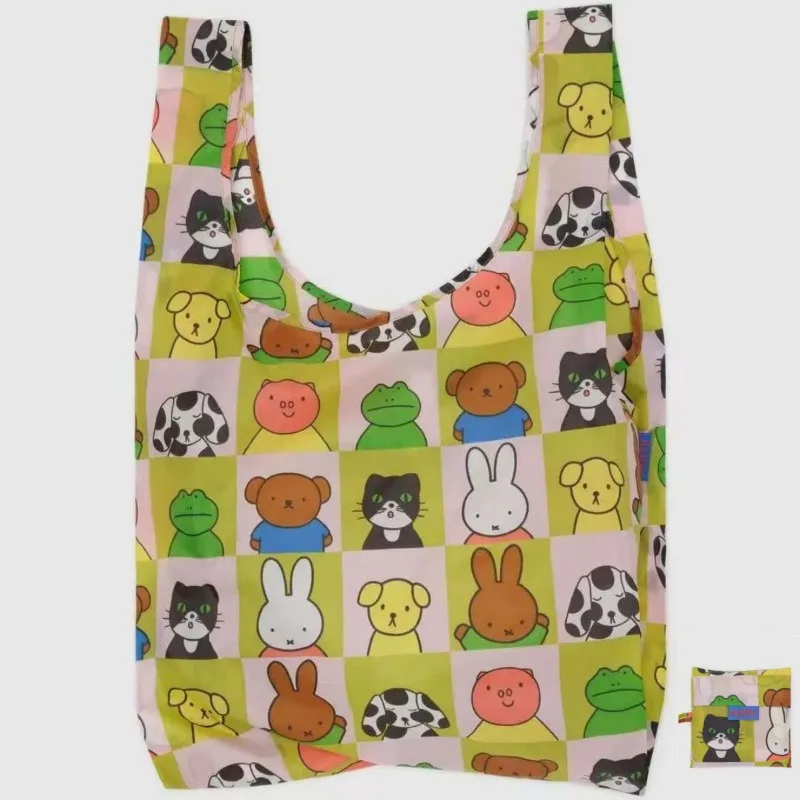 Hot Cartoon Miffy Series Shopping Bags Creativity Cute Printed Foldable Large-capacity Lightweight Storage Bag