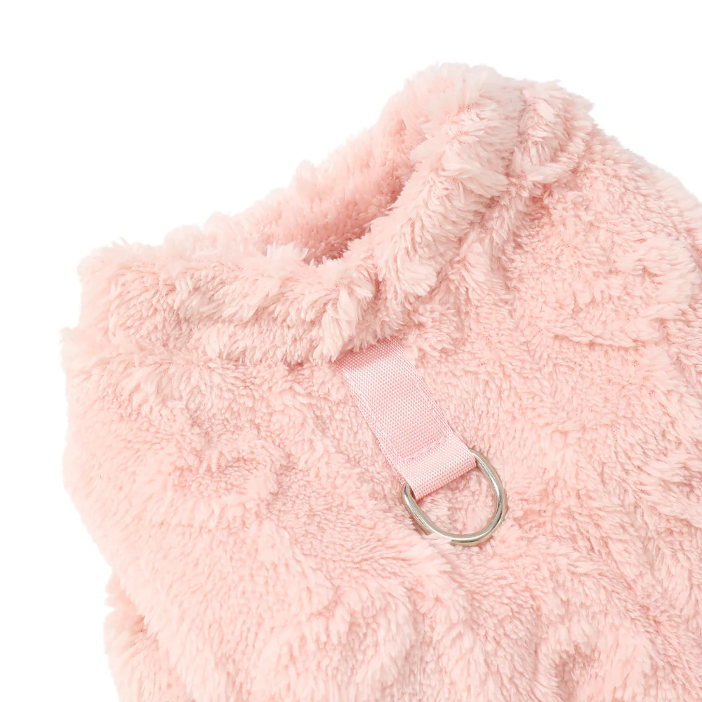 Soft Fleece Dog Clothes Winter Warm Puppy Jumpsuit Cozy Pet Onesie Apparel Indoor Sleeping Walking Outfit for Yorkie Small Pets