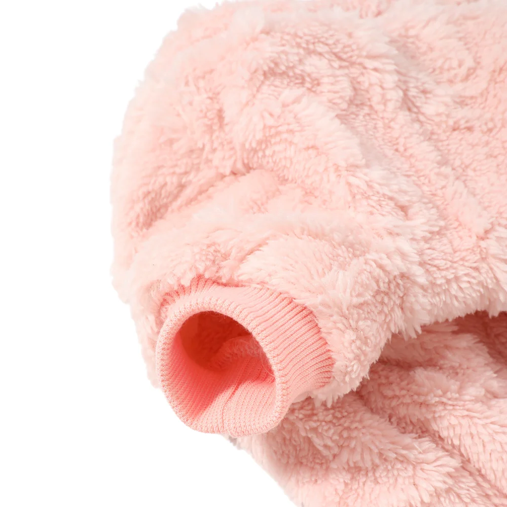 Soft Fleece Dog Clothes Winter Warm Puppy Jumpsuit Cozy Pet Onesie Apparel Indoor Sleeping Walking Outfit for Yorkie Small Pets