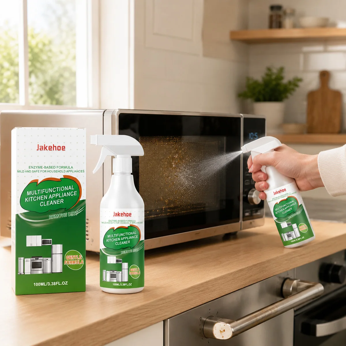 Kitchen Multifunctional Appliance Cleaner Enzyme Based Formula Mild Safe Removes Grease Dirt For Microwave Oven Fridge 100ml