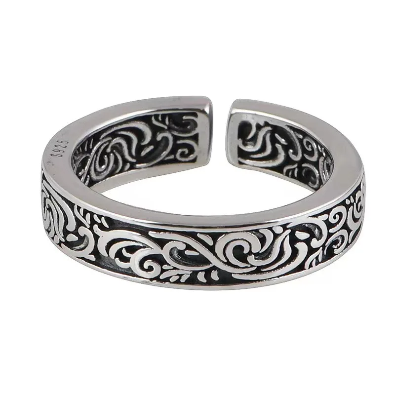 925 Sterling Silver Ring Vintage Luxury High Quality for Men Women Wedding Fine Jewelry Accessories Party Gift Fashion