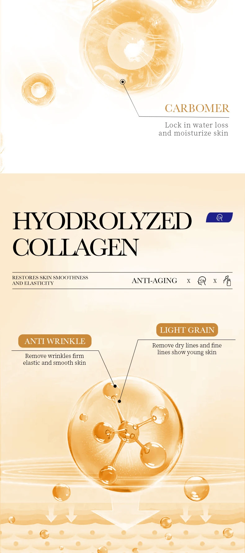 1/2/3pcs SADOER Collagen Face Serum skincare Facial Essence Liquid Anti-aging Moisturizing Nourishing Facial Serum Skin Care