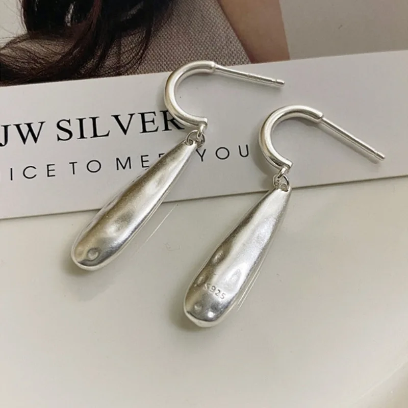 New 925 Sterling Silver Earrings Simple Style Women Charm Earrings Birthday Gift Fine Jewelry Accessories