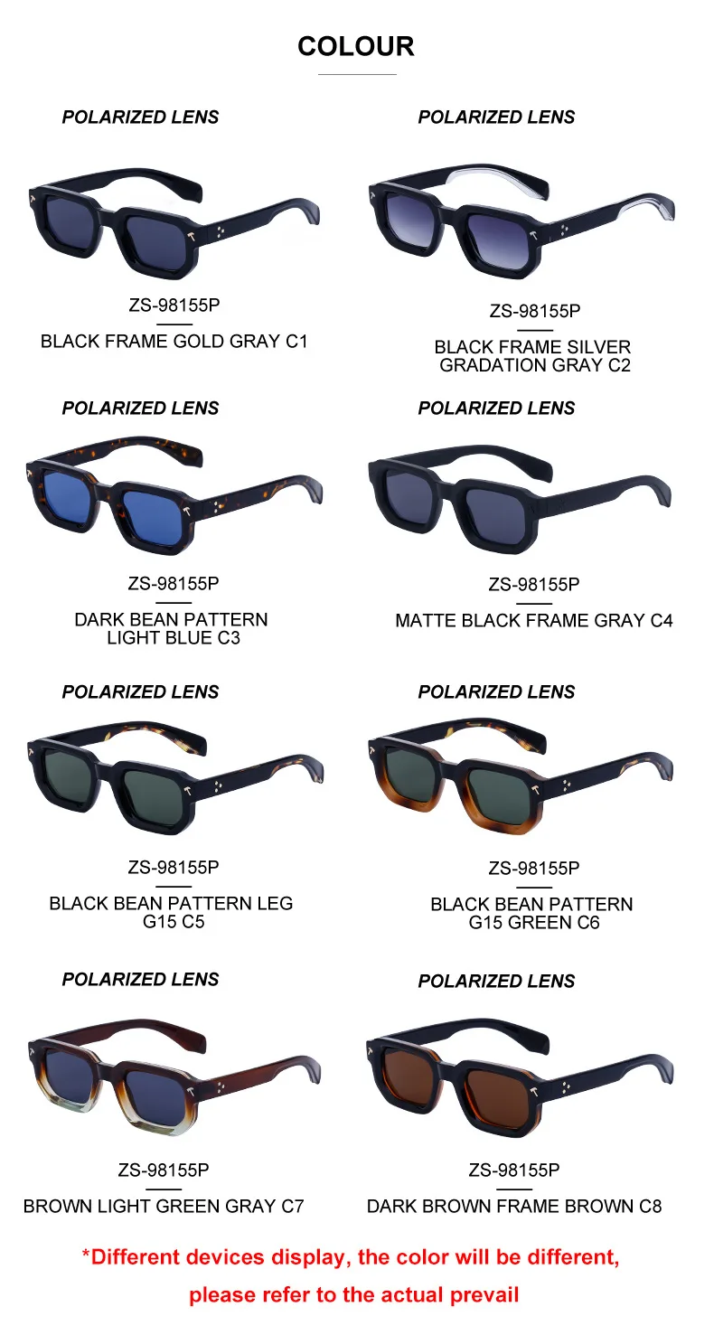 Polarized Square Sunglasses Men 2026 Luxury Brand Designer New Fashion Rectangle Sun Glasses For Women Driving Shades Eyewear