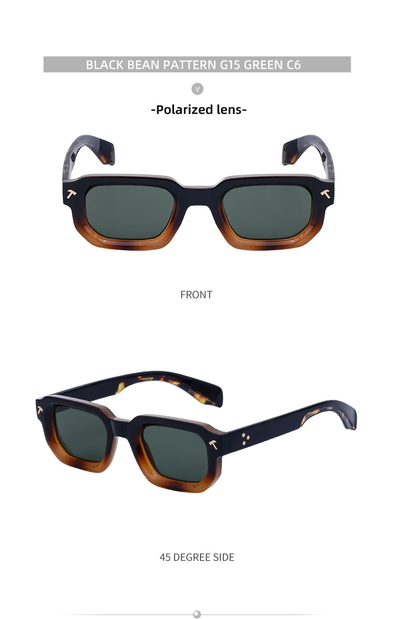 Polarized Square Sunglasses Men 2026 Luxury Brand Designer New Fashion Rectangle Sun Glasses For Women Driving Shades Eyewear