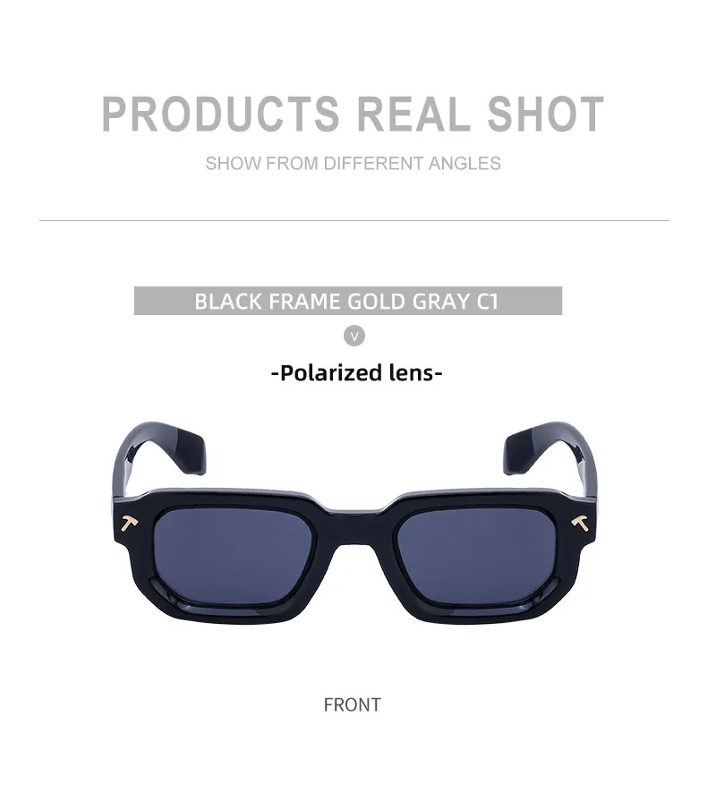 Polarized Square Sunglasses Men 2026 Luxury Brand Designer New Fashion Rectangle Sun Glasses For Women Driving Shades Eyewear