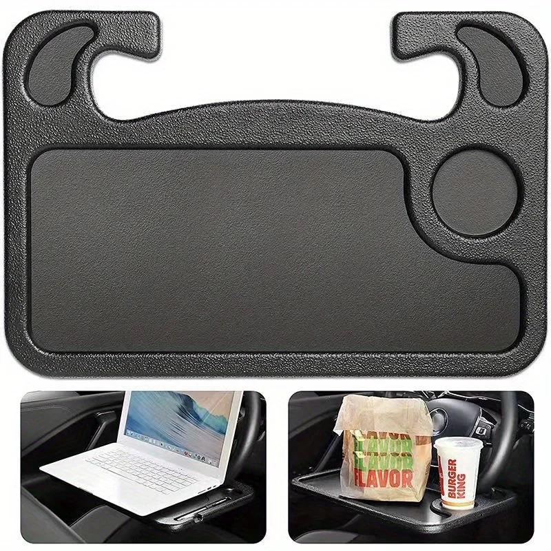 1pc Multifunctional Car Steering Wheel Tray Table Steering Wheel Storage Rack Storage Board Card Table Car Mounted Dining Tray