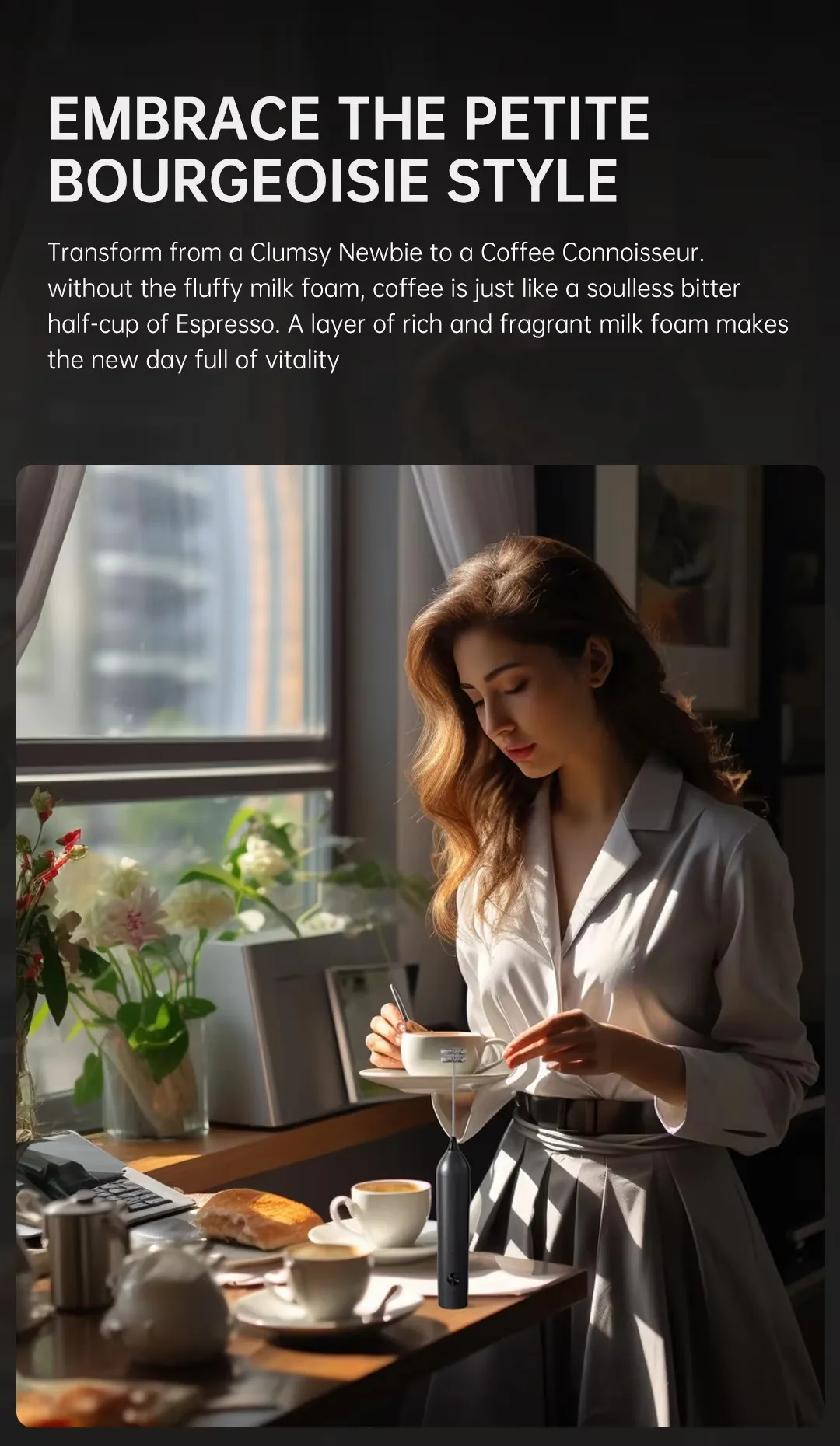 Kitchen Powerful Stirrer Milk Frother Handheld Foam Maker for Lattes Whisk Drink Mixer Coffee Electric Rechargable Egg Beater