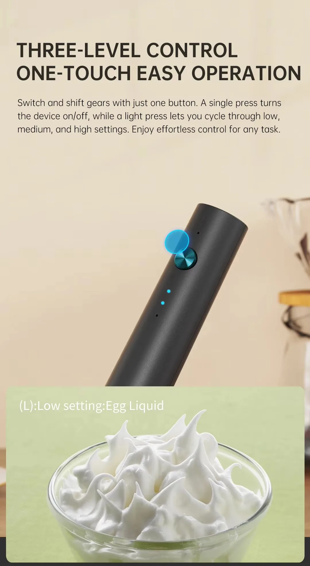 Kitchen Powerful Stirrer Milk Frother Handheld Foam Maker for Lattes Whisk Drink Mixer Coffee Electric Rechargable Egg Beater