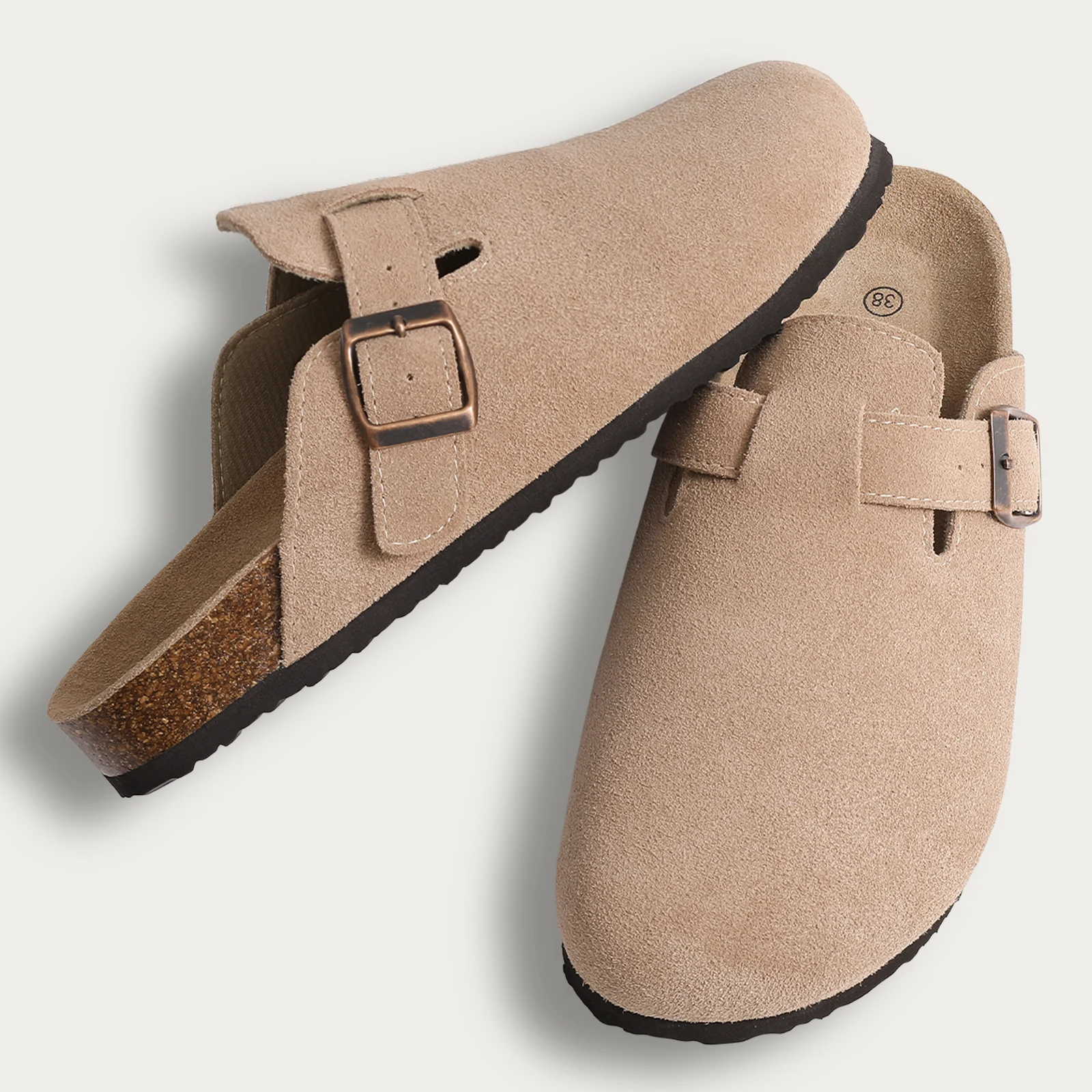 CRACOMIN Women Classic Clogs Cork Footbed Slippers Slip-on Cork Sandals Feamle Unisex Beach Shoes Outdoor Men Mules And Clogs