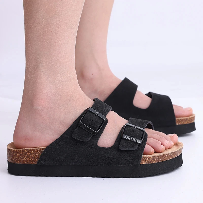 CRACOMIN Women Classic Clogs Cork Footbed Slippers Slip-on Cork Sandals Feamle Unisex Beach Shoes Outdoor Men Mules And Clogs