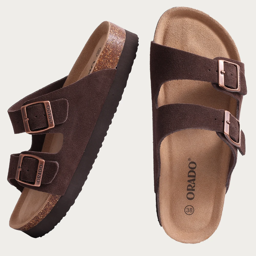 CRACOMIN Women Classic Clogs Cork Footbed Slippers Slip-on Cork Sandals Feamle Unisex Beach Shoes Outdoor Men Mules And Clogs