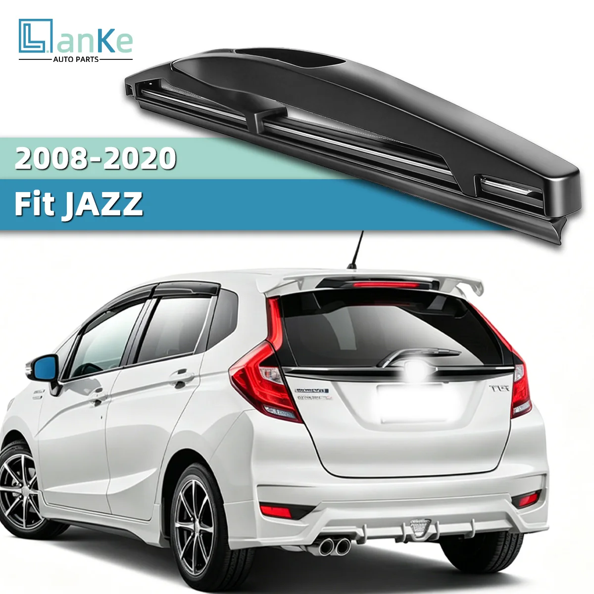 Lanke Suitable for Honda Fit JAZZ 2008-2020 Rear Wiper Blade Rear Glass Window Wiper Replacement Easy Installation Auto Parts