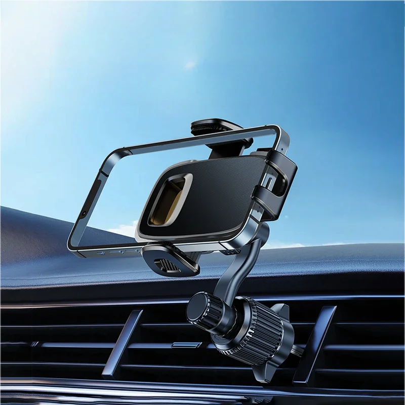 Eary Phone Mount for Car Truck Metal Arm Clip Stand for Pickup SUV Van Excavator Front Loader Handrail Holder for iPhone 18 17