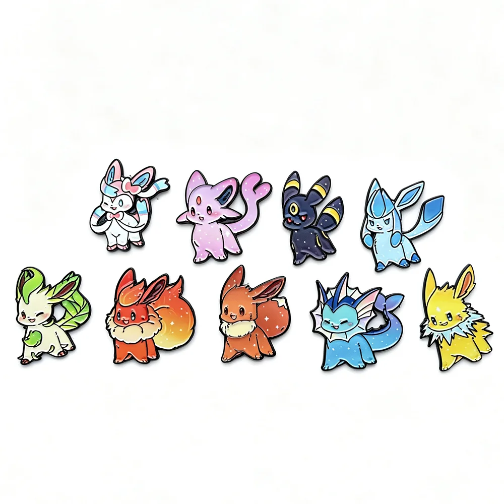 9pcs Kawaii Cartoon Elf Monster Character Brooch Badges Fashion Jewelry Bag Accessories Collectible Gift for Boys & Girls