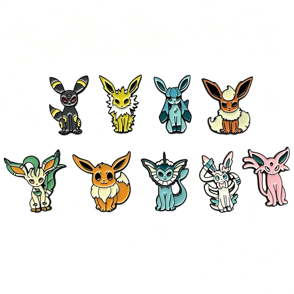 9pcs Kawaii Cartoon Elf Monster Character Brooch Badges Fashion Jewelry Bag Accessories Collectible Gift for Boys & Girls