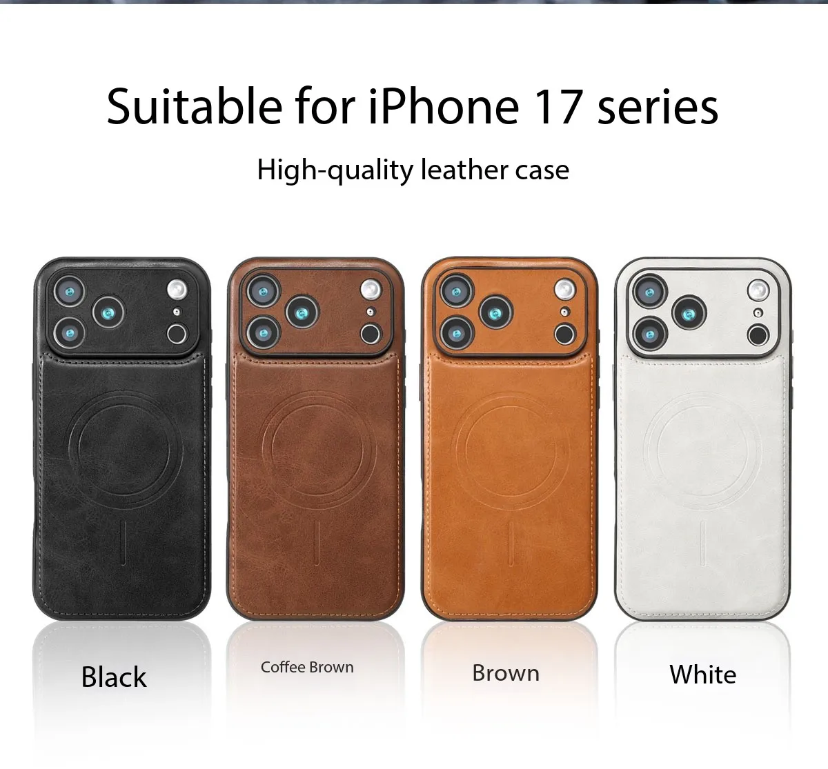 Luxury Strong Magnetic Leather Case for Apple iPhone 18 17 Pro Max 16 15 14 Plus 13 12 18Pro Wireless Shockproof MagSafe Cover