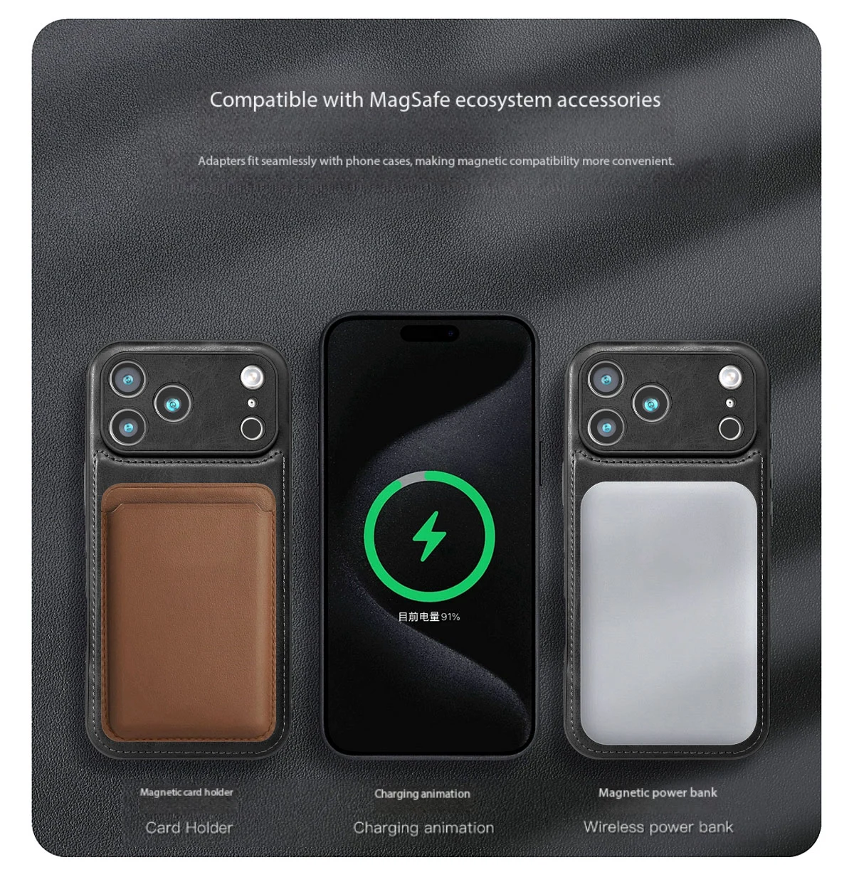 Luxury Strong Magnetic Leather Case for Apple iPhone 18 17 Pro Max 16 15 14 Plus 13 12 18Pro Wireless Shockproof MagSafe Cover