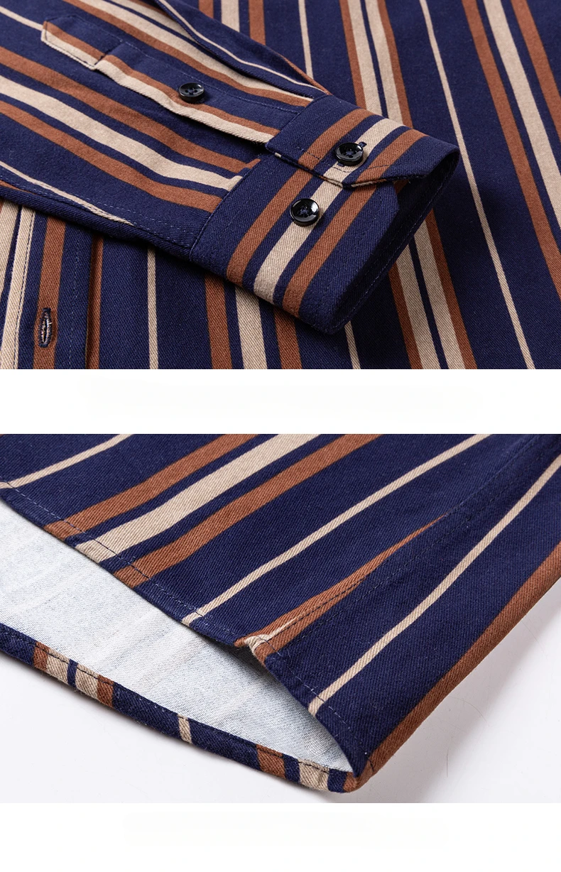 Plus Size 6XL 100% Cotton Korean Fashion Long-Sleeve Shirts for Men Slim Fit Formal Plain Shirt Striped Houndstooth Plaid Clothe