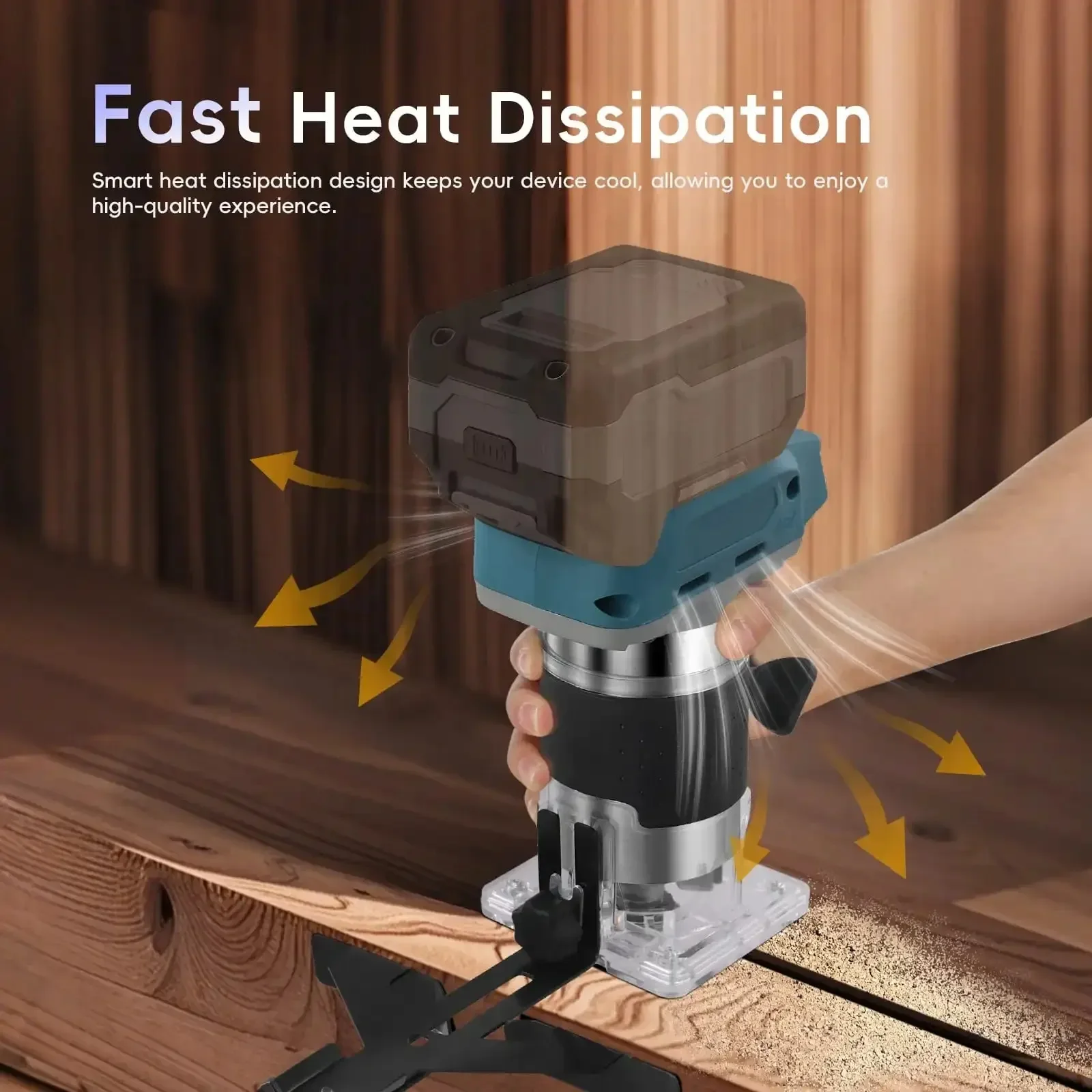 Makita DRT50 18V LXT Brushless Cordless Trimmer For Woodworking Slotting Milling And Edge Trimming