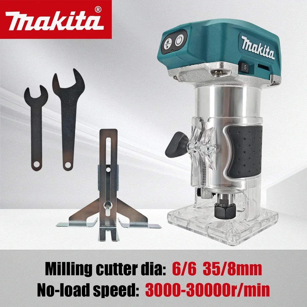 Makita DRT50 18V LXT Brushless Cordless Trimmer For Woodworking Slotting Milling And Edge Trimming